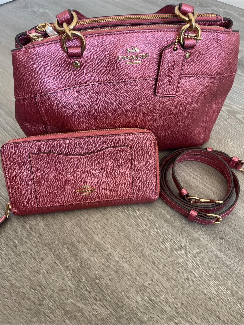 Coach Mini Brooke Carryall Purse, Strap, & Wallet